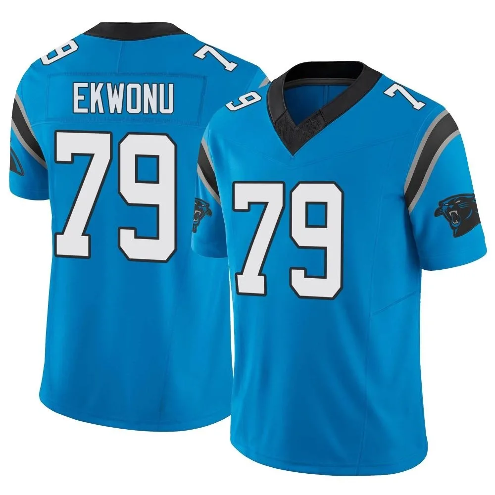 Men's Carolina Panthers Ikem Ekwonu Nike Vapor F.U.S.E. Limited Blue Jersey Men's Carolina Panthers Ikem Ekwonu Nike Vapor F.U.S.E. Limited Blue Jersey