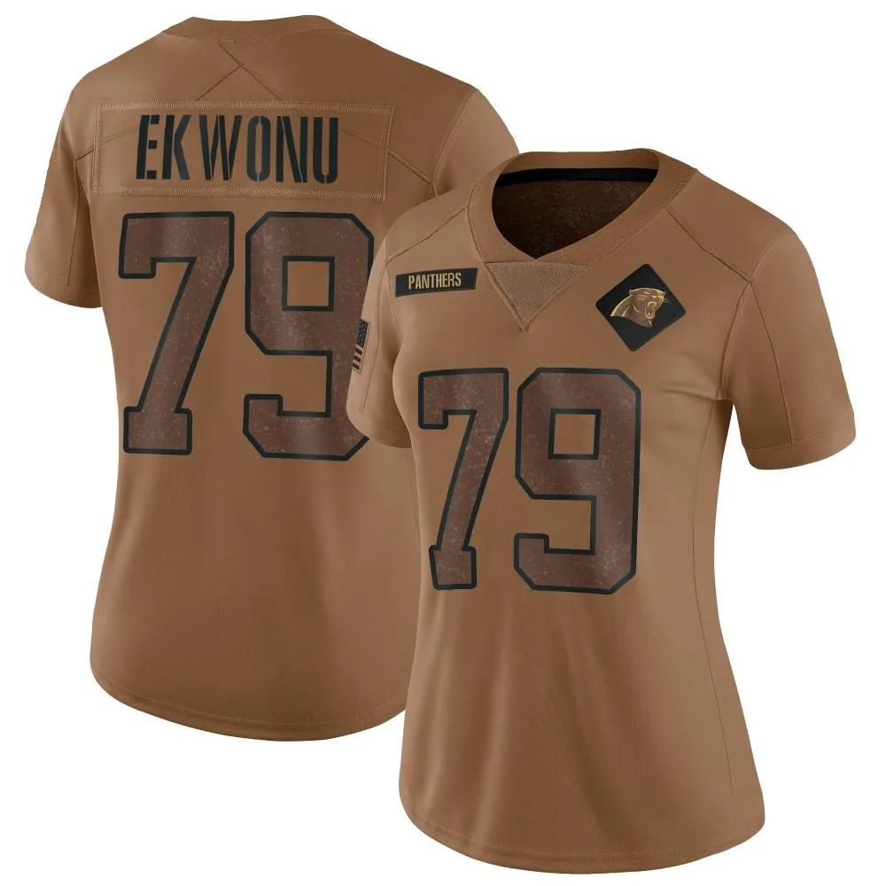 Women's Carolina Panthers Ikem Ekwonu Nike 2023 Salute To Service Limited Brown Jersey Women's Carolina Panthers Ikem Ekwonu Nike 2023 Salute To Service Limited Brown Jersey