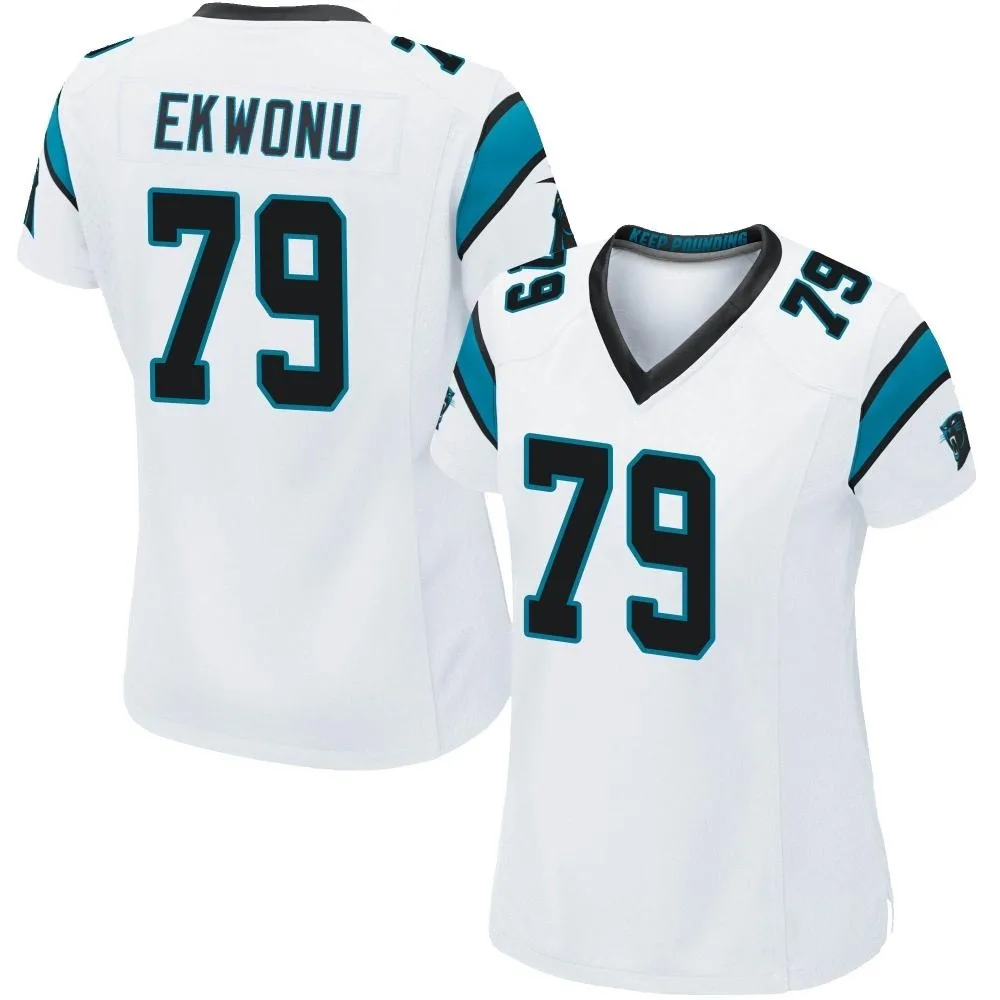 Women's Carolina Panthers Ikem Ekwonu Nike Game White Jersey Women's Carolina Panthers Ikem Ekwonu Nike Game White Jersey