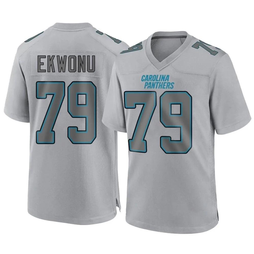 Youth Carolina Panthers Ikem Ekwonu Nike Atmosphere Fashion Game Gray Jersey Youth Carolina Panthers Ikem Ekwonu Nike Atmosphere Fashion Game Gray Jersey