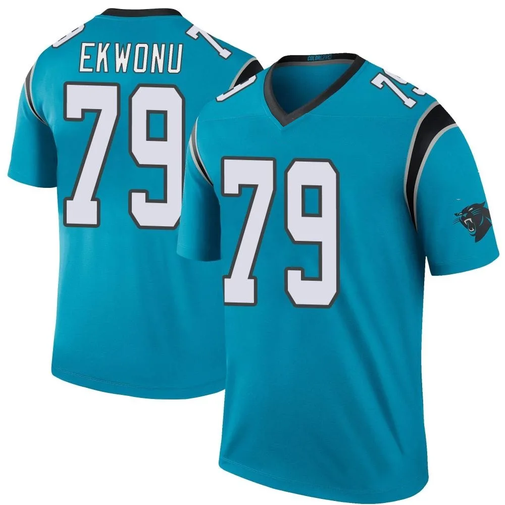 Youth Carolina Panthers Ikem Ekwonu Nike Color Rush Legend Blue Jersey Youth Carolina Panthers Ikem Ekwonu Nike Color Rush Legend Blue Jersey