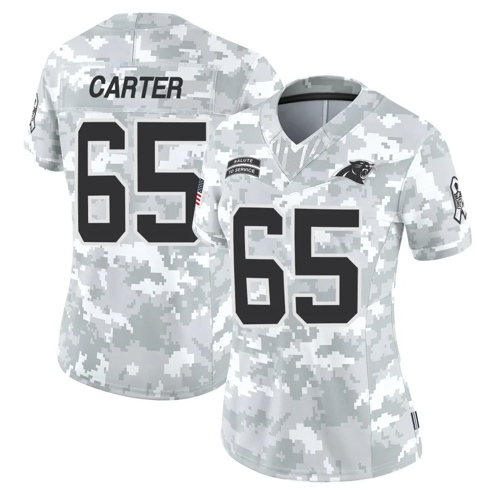 Women's Carolina Panthers Ja'tyre Carter Nike 2024 Salute to Service Limited Arctic Camo Jersey Women's Carolina Panthers Ja'tyre Carter Nike 2024 Salute to Service Limited Arctic Camo Jersey