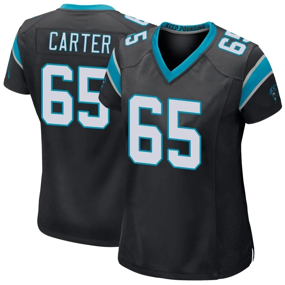 Women's Carolina Panthers Ja'tyre Carter Nike Team Color Game Black Jersey Women's Carolina Panthers Ja'tyre Carter Nike Team Color Game Black Jersey
