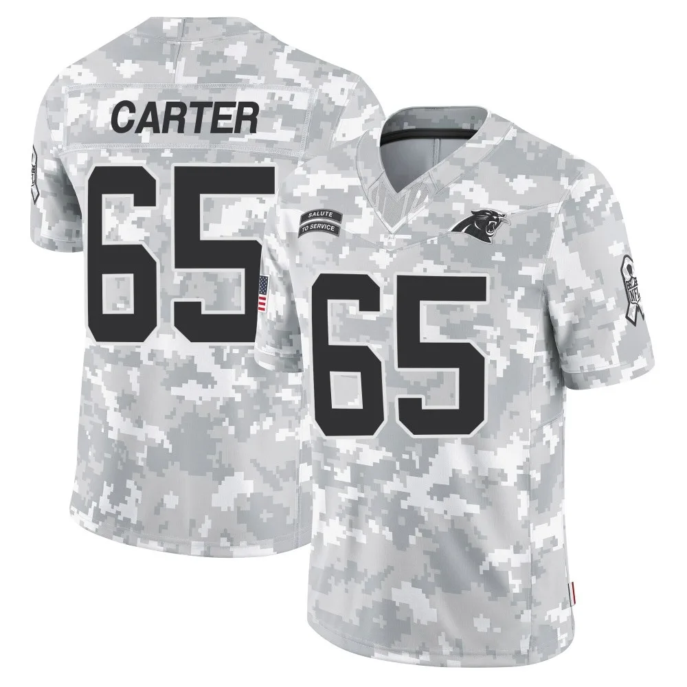 Youth Carolina Panthers Ja'tyre Carter Nike 2024 Salute to Service Limited Arctic Camo Jersey Youth Carolina Panthers Ja'tyre Carter Nike 2024 Salute to Service Limited Arctic Camo Jersey
