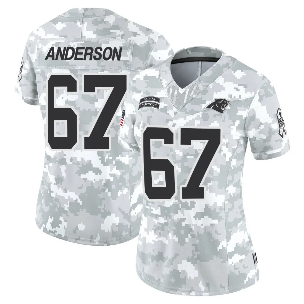 Women's Carolina Panthers Jack Anderson Nike 2024 Salute to Service Limited Arctic Camo Jersey Women's Carolina Panthers Jack Anderson Nike 2024 Salute to Service Limited Arctic Camo Jersey