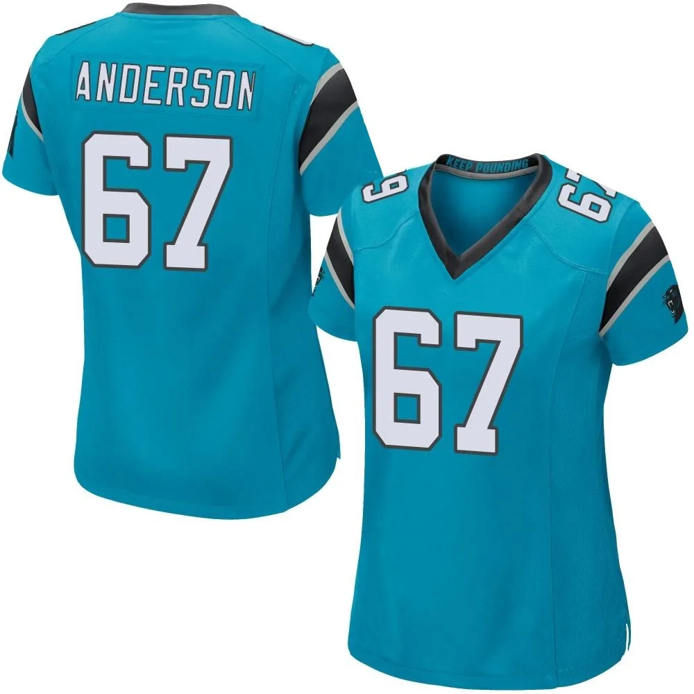 Women's Carolina Panthers Jack Anderson Nike Alternate Game Blue Jersey Women's Carolina Panthers Jack Anderson Nike Alternate Game Blue Jersey