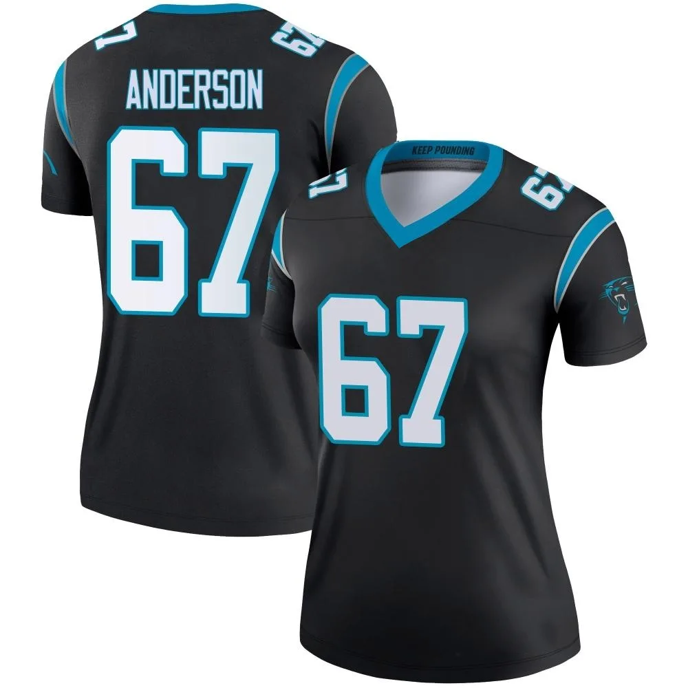 Women's Carolina Panthers Jack Anderson Nike Legend Black Jersey Women's Carolina Panthers Jack Anderson Nike Legend Black Jersey