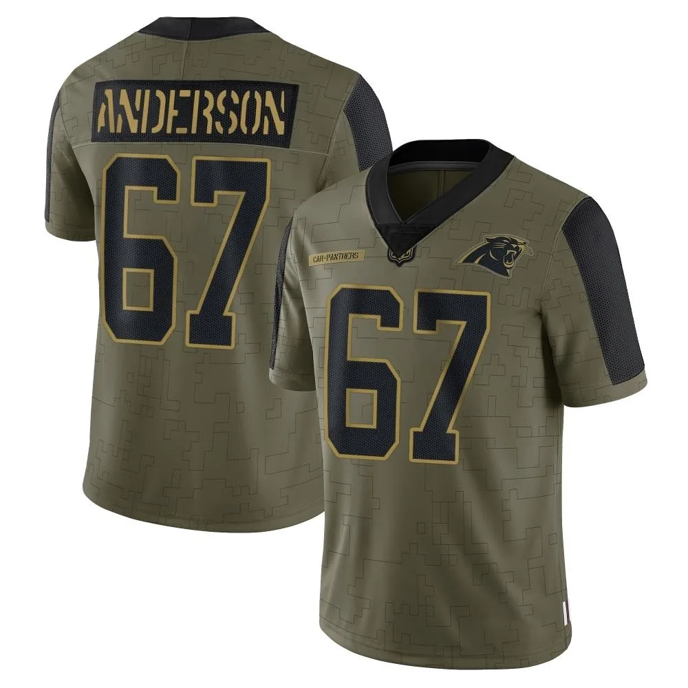 Youth Carolina Panthers Jack Anderson Nike 2021 Salute To Service Limited Olive Jersey Youth Carolina Panthers Jack Anderson Nike 2021 Salute To Service Limited Olive Jersey