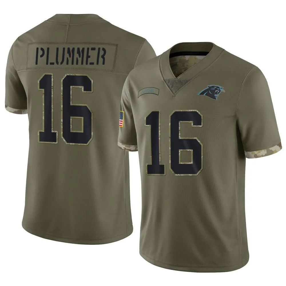 Men's Carolina Panthers Jack Plummer Nike 2022 Salute To Service Limited Olive Jersey Men's Carolina Panthers Jack Plummer Nike 2022 Salute To Service Limited Olive Jersey