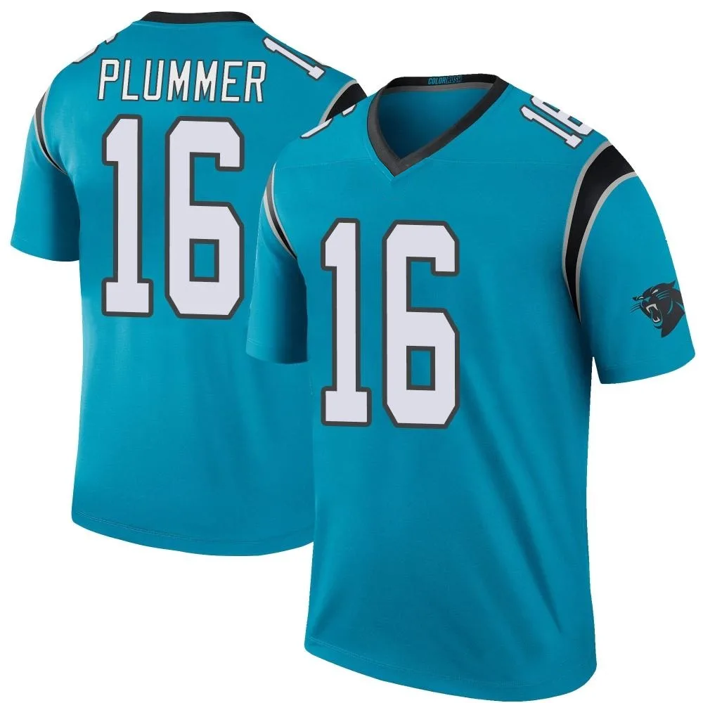 Men's Carolina Panthers Jack Plummer Nike Color Rush Legend Blue Jersey Men's Carolina Panthers Jack Plummer Nike Color Rush Legend Blue Jersey