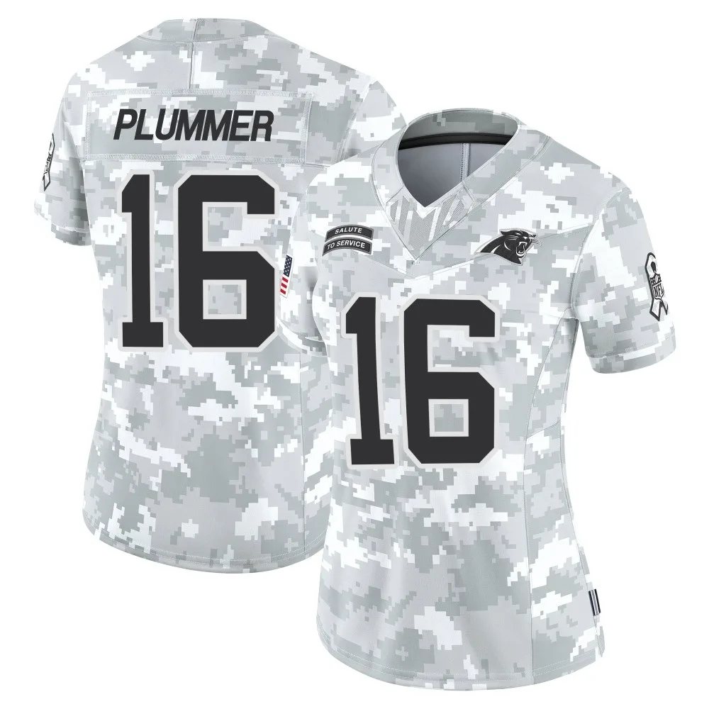 Women's Carolina Panthers Jack Plummer Nike 2024 Salute to Service Limited Arctic Camo Jersey Women's Carolina Panthers Jack Plummer Nike 2024 Salute to Service Limited Arctic Camo Jersey