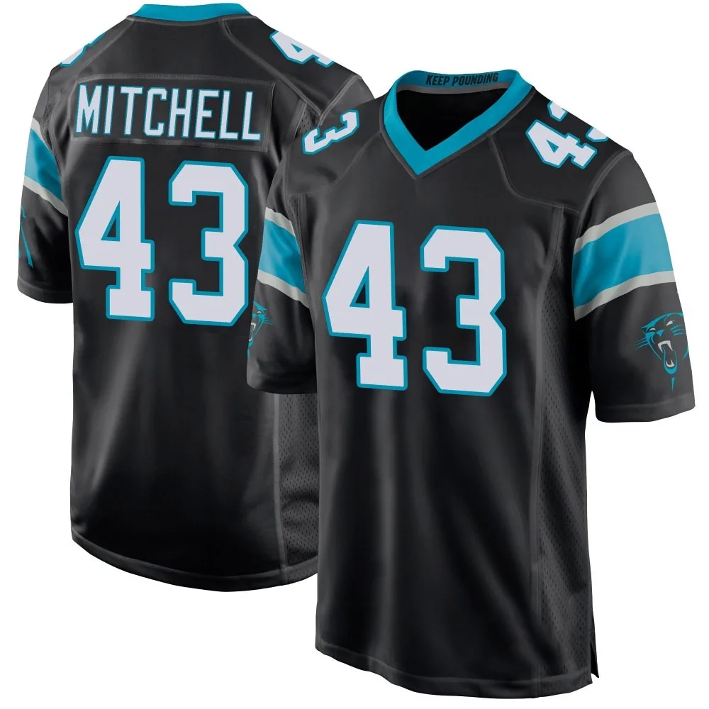 Men's Carolina Panthers Jackson Mitchell Nike Team Color Game Black Jersey Men's Carolina Panthers Jackson Mitchell Nike Team Color Game Black Jersey