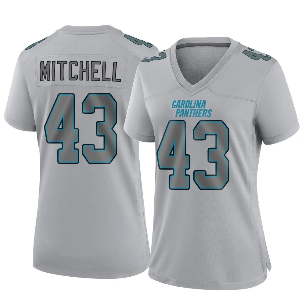 Women's Carolina Panthers Jackson Mitchell Nike Atmosphere Fashion Game Gray Jersey Women's Carolina Panthers Jackson Mitchell Nike Atmosphere Fashion Game Gray Jersey