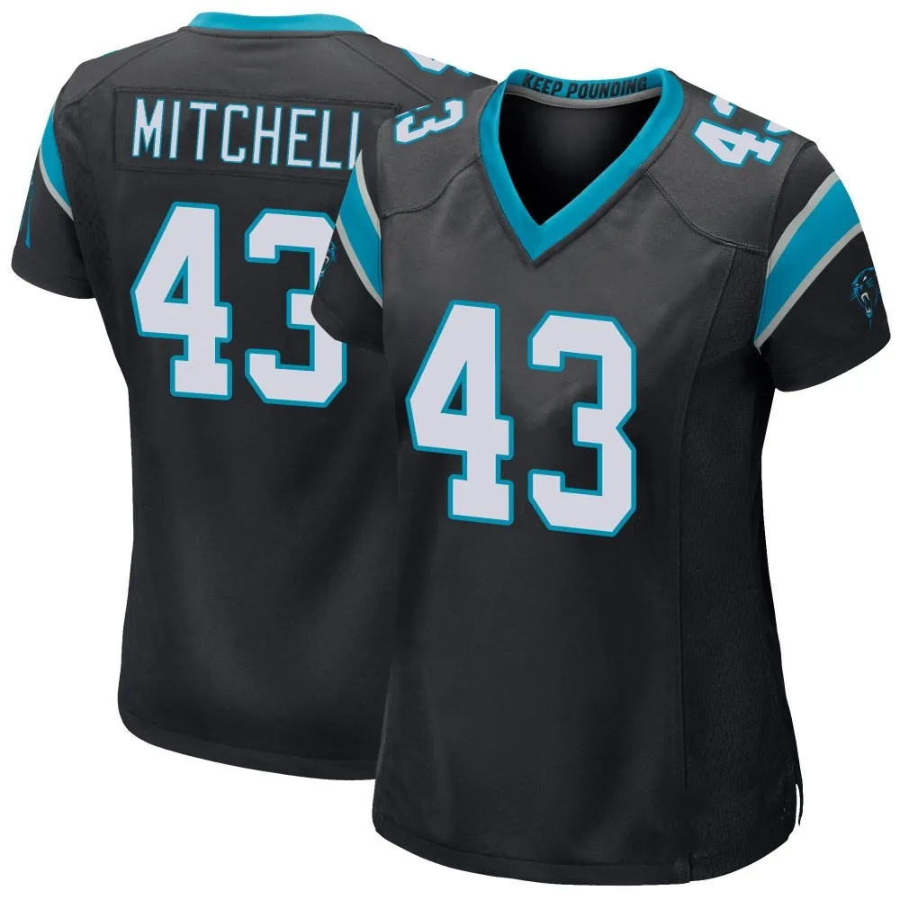 Women's Carolina Panthers Jackson Mitchell Nike Team Color Game Black Jersey Women's Carolina Panthers Jackson Mitchell Nike Team Color Game Black Jersey