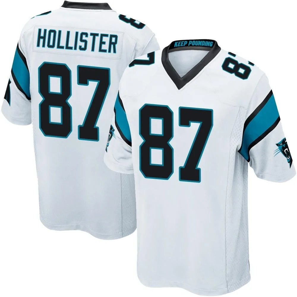 Men's Carolina Panthers Jacob Hollister Nike Game White Jersey Men's Carolina Panthers Jacob Hollister Nike Game White Jersey
