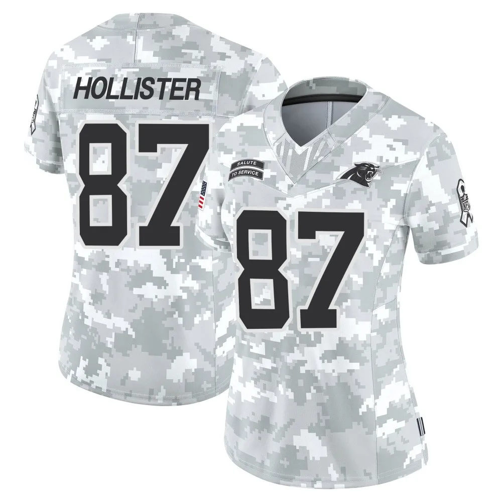 Women's Carolina Panthers Jacob Hollister Nike 2024 Salute to Service Limited Arctic Camo Jersey Women's Carolina Panthers Jacob Hollister Nike 2024 Salute to Service Limited Arctic Camo Jersey