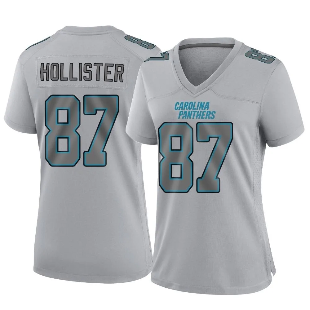 Women's Carolina Panthers Jacob Hollister Nike Atmosphere Fashion Game Gray Jersey Women's Carolina Panthers Jacob Hollister Nike Atmosphere Fashion Game Gray Jersey