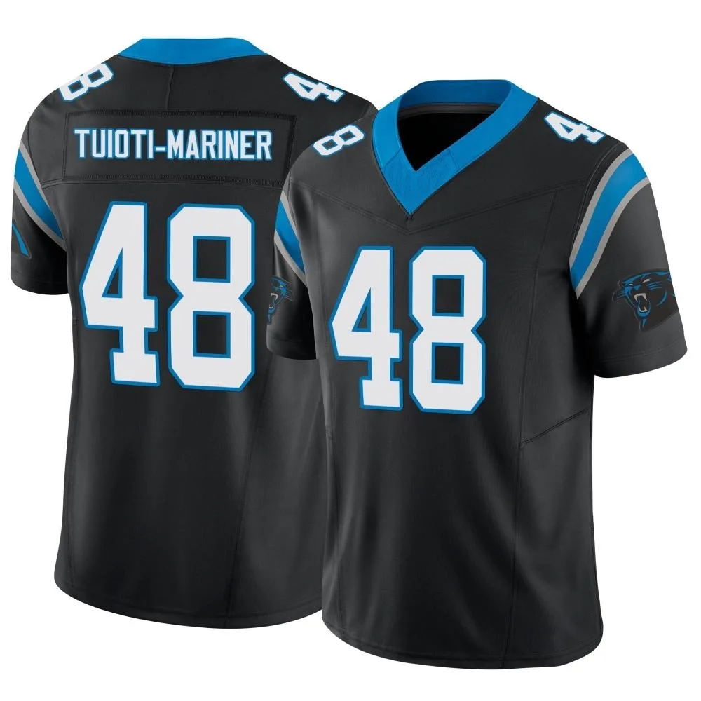 Men's Carolina Panthers Jacob Tuioti-Mariner Nike Vapor F.U.S.E. Limited Black Jersey Men's Carolina Panthers Jacob Tuioti-Mariner Nike Vapor F.U.S.E. Limited Black Jersey