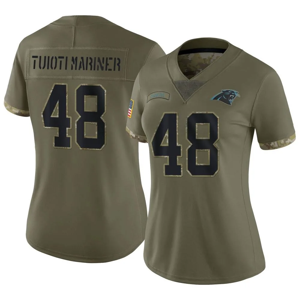 Women's Carolina Panthers Jacob Tuioti-Mariner Nike 2022 Salute To Service Limited Olive Jersey Women's Carolina Panthers Jacob Tuioti-Mariner Nike 2022 Salute To Service Limited Olive Jersey