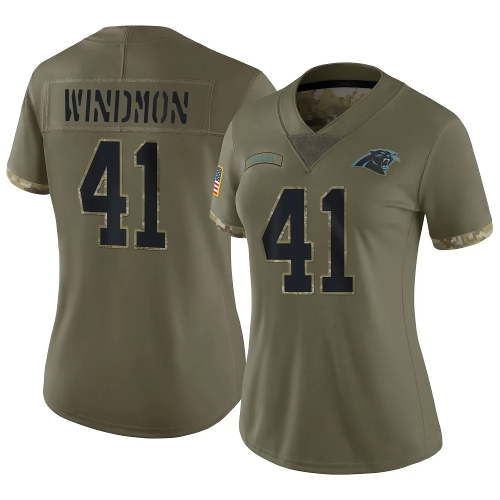 Women's Carolina Panthers Jacoby Windmon Nike 2022 Salute To Service Limited Olive Jersey Women's Carolina Panthers Jacoby Windmon Nike 2022 Salute To Service Limited Olive Jersey