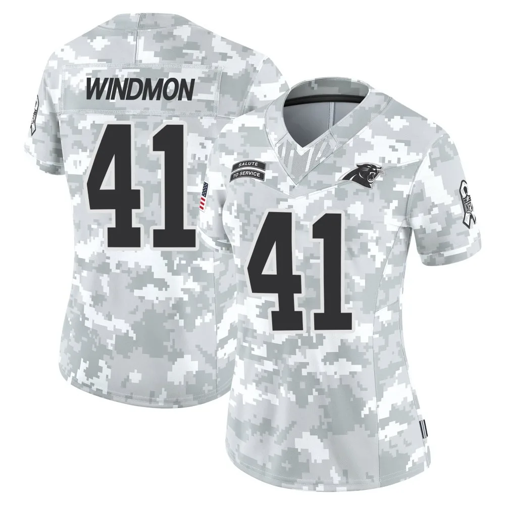 Women's Carolina Panthers Jacoby Windmon Nike 2024 Salute to Service Limited Arctic Camo Jersey Women's Carolina Panthers Jacoby Windmon Nike 2024 Salute to Service Limited Arctic Camo Jersey