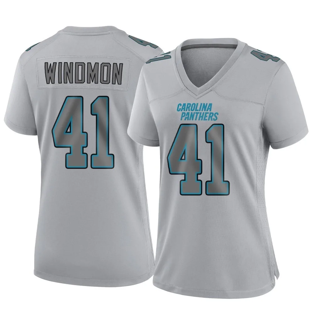 Women's Carolina Panthers Jacoby Windmon Nike Atmosphere Fashion Game Gray Jersey Women's Carolina Panthers Jacoby Windmon Nike Atmosphere Fashion Game Gray Jersey