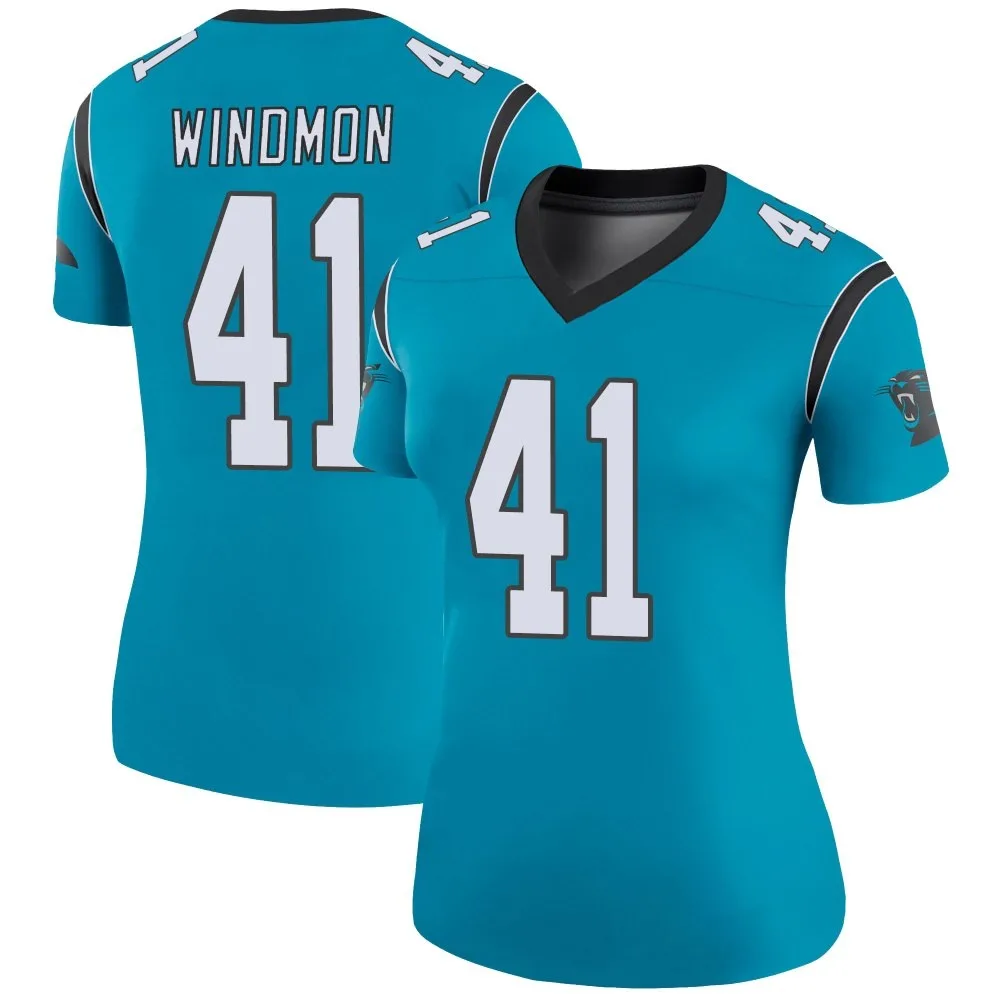 Women's Carolina Panthers Jacoby Windmon Nike Color Rush Legend Blue Jersey Women's Carolina Panthers Jacoby Windmon Nike Color Rush Legend Blue Jersey