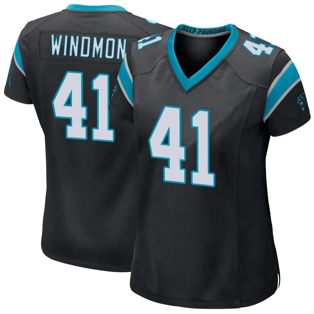 Women's Carolina Panthers Jacoby Windmon Nike Team Color Game Black Jersey Women's Carolina Panthers Jacoby Windmon Nike Team Color Game Black Jersey
