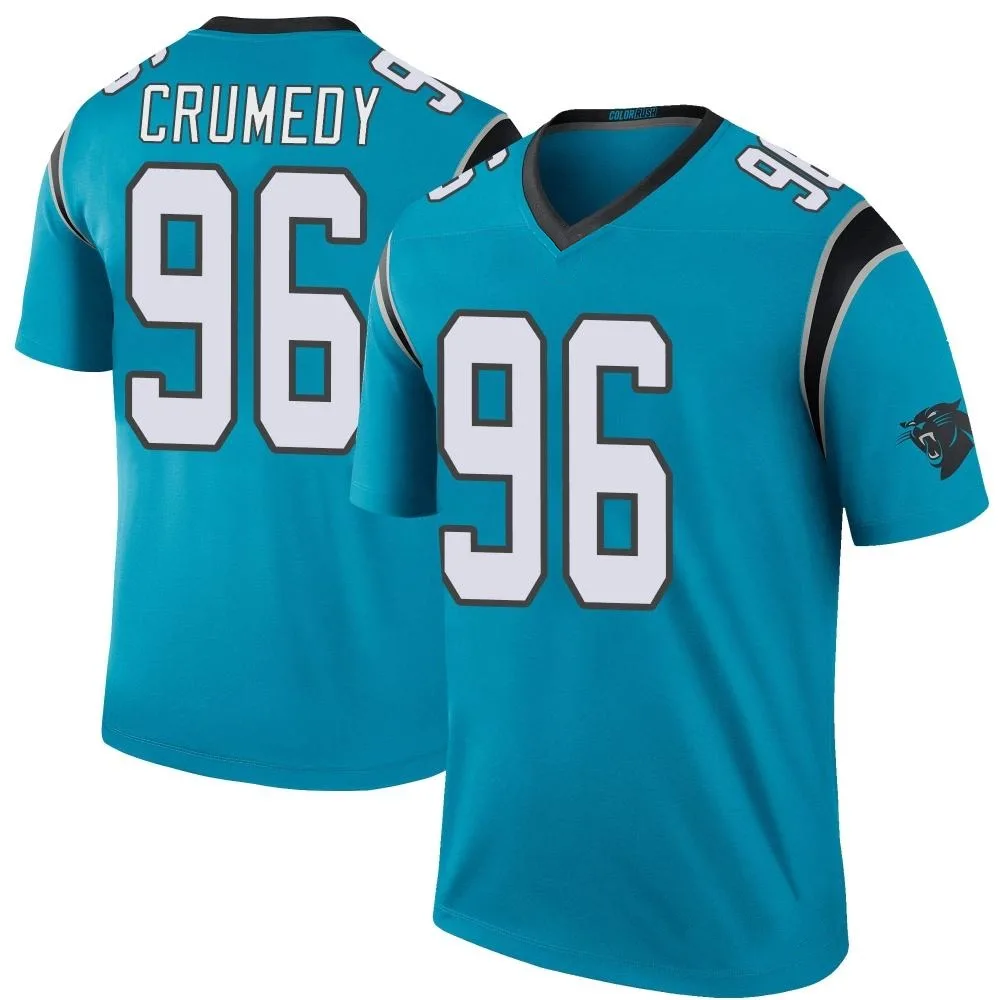Men's Carolina Panthers Jaden Crumedy Nike Color Rush Legend Blue Jersey Men's Carolina Panthers Jaden Crumedy Nike Color Rush Legend Blue Jersey