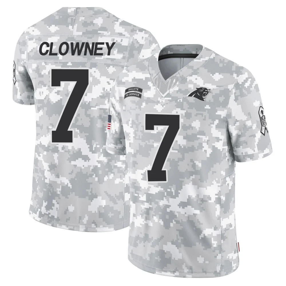 Men's Carolina Panthers Jadeveon Clowney Nike 2024 Salute to Service Limited Arctic Camo Jersey Men's Carolina Panthers Jadeveon Clowney Nike 2024 Salute to Service Limited Arctic Camo Jersey