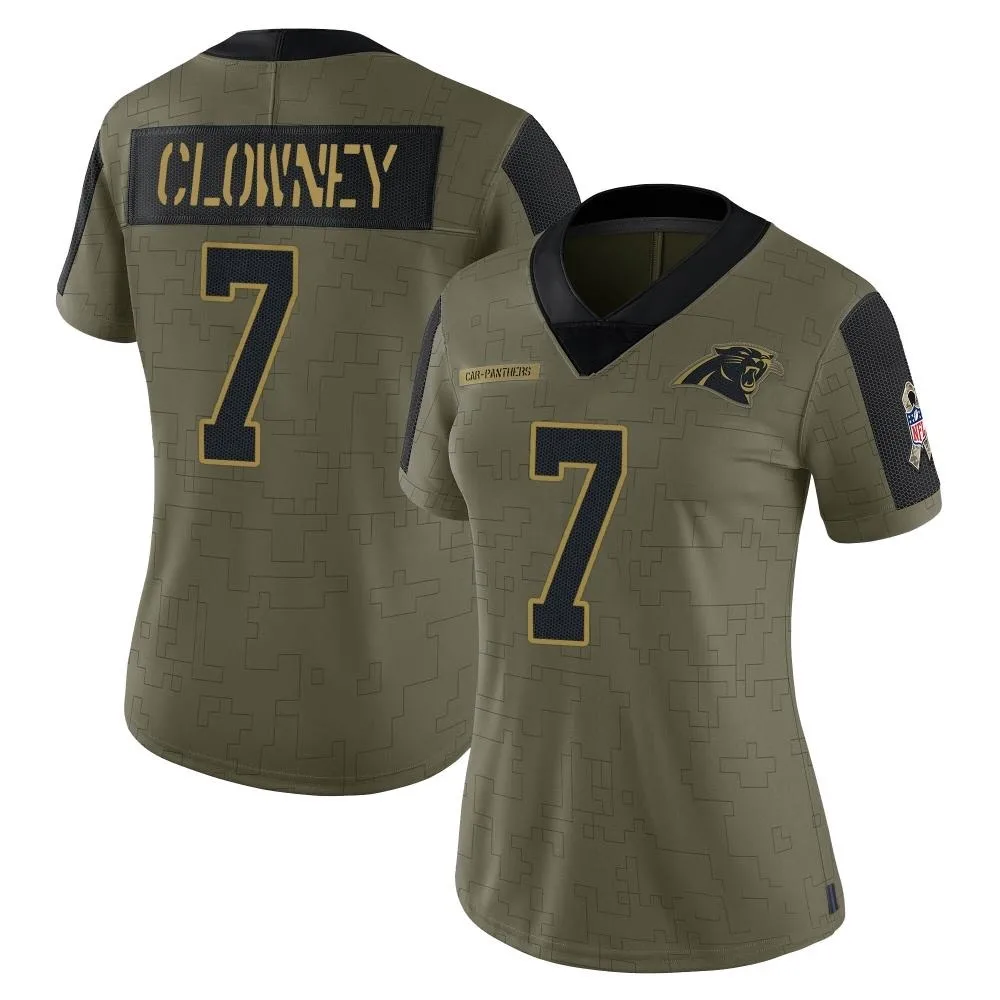 Women's Carolina Panthers Jadeveon Clowney Nike 2021 Salute To Service Limited Olive Jersey Women's Carolina Panthers Jadeveon Clowney Nike 2021 Salute To Service Limited Olive Jersey