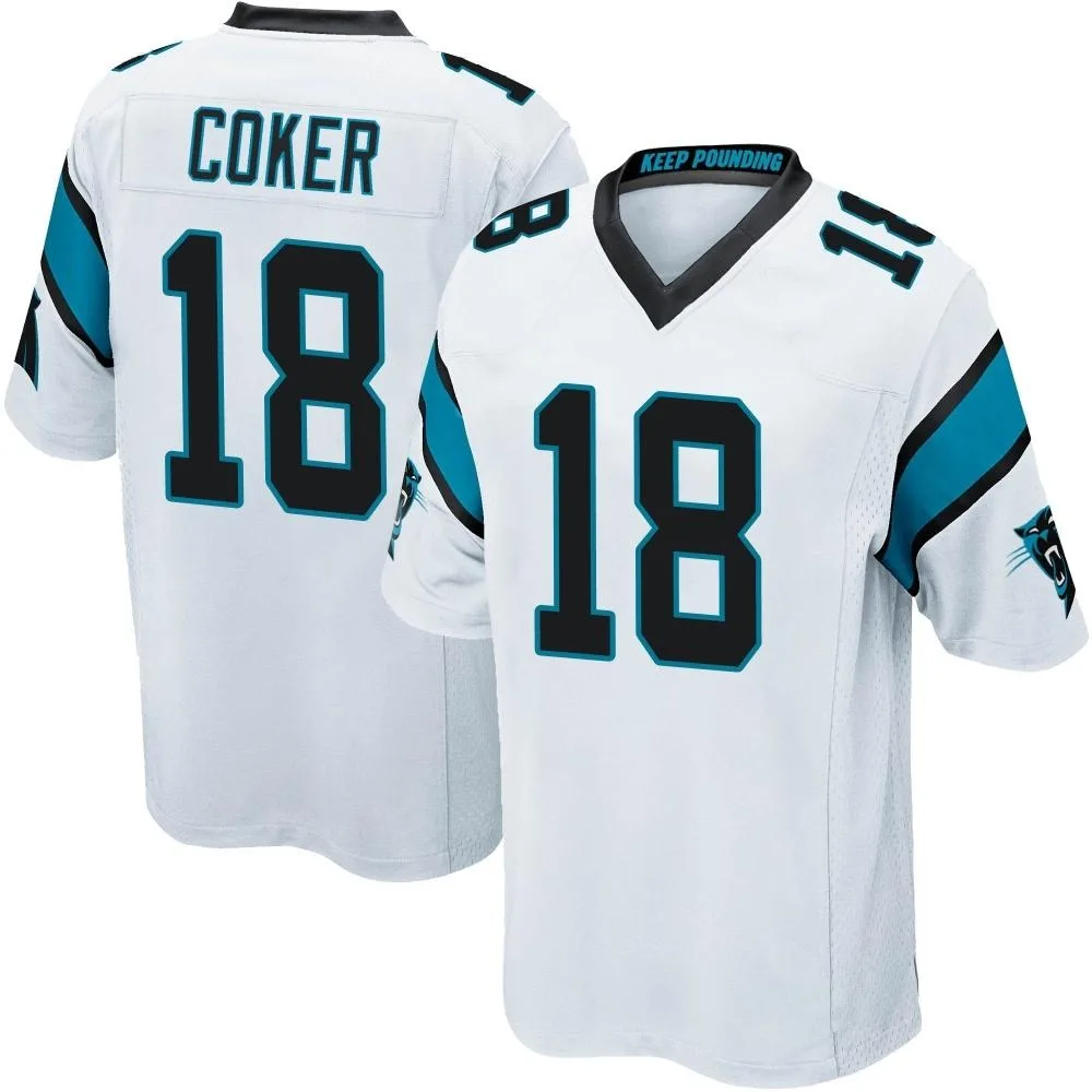 Men's Carolina Panthers Jalen Coker Nike Game White Jersey Men's Carolina Panthers Jalen Coker Nike Game White Jersey