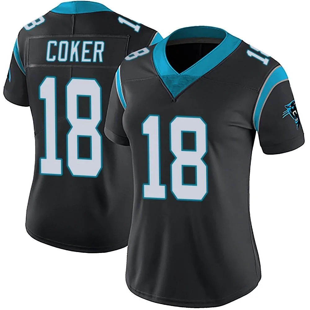 Women's Carolina Panthers Jalen Coker Nike Team Color Vapor Untouchable Limited Black Jersey Women's Carolina Panthers Jalen Coker Nike Team Color Vapor Untouchable Limited Black Jersey
