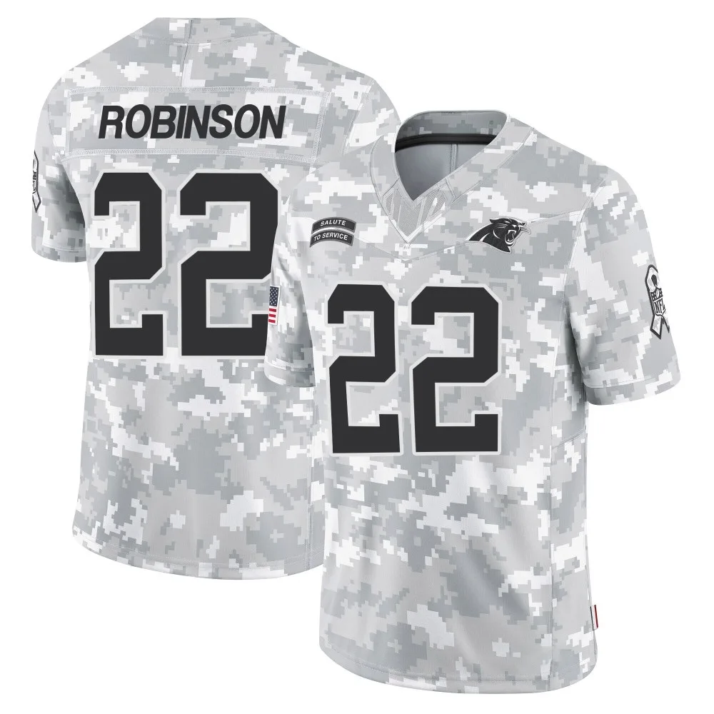 Youth Carolina Panthers Jammie Robinson Nike 2024 Salute to Service Limited Arctic Camo Jersey Youth Carolina Panthers Jammie Robinson Nike 2024 Salute to Service Limited Arctic Camo Jersey