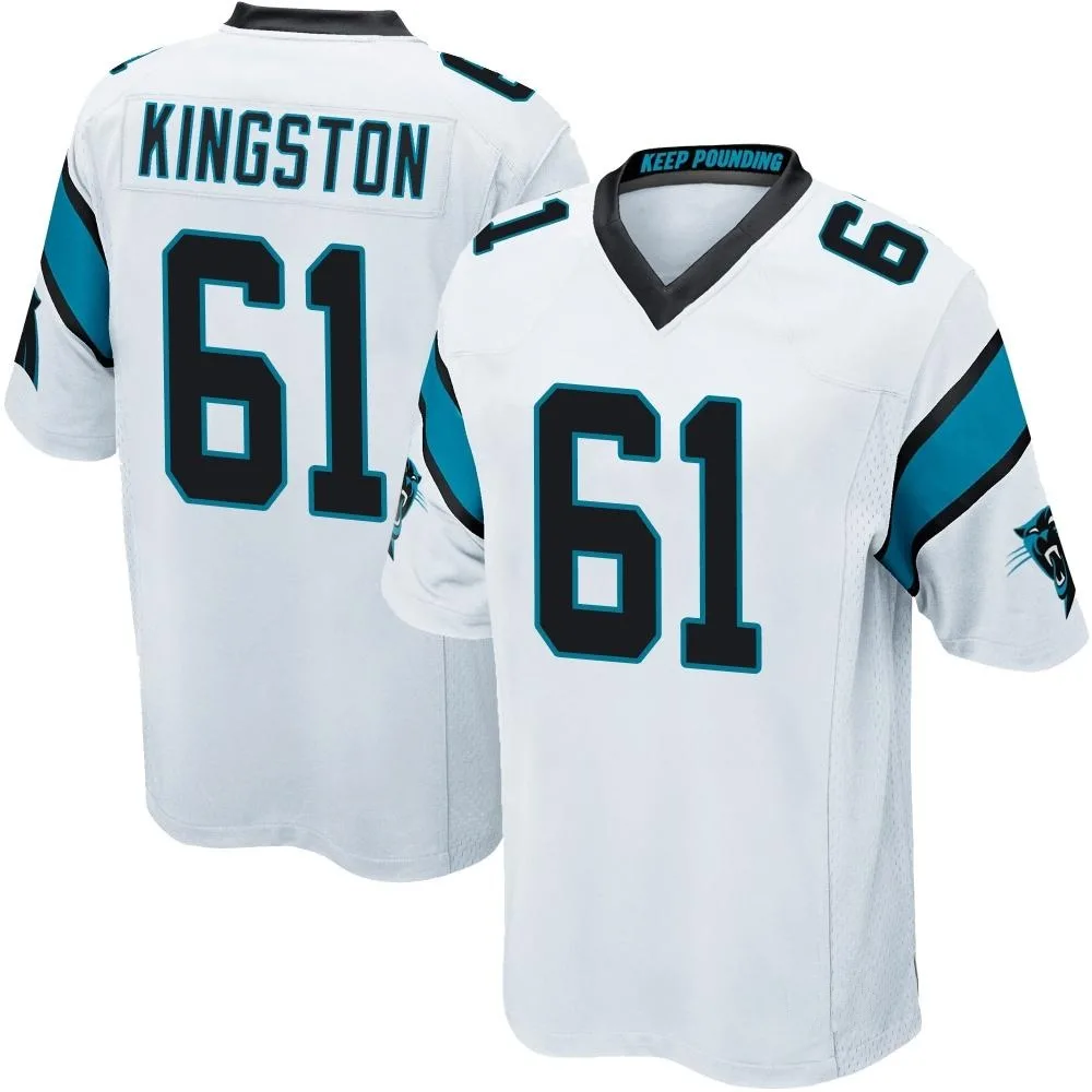 Men's Carolina Panthers Jarrett Kingston Nike Game White Jersey Men's Carolina Panthers Jarrett Kingston Nike Game White Jersey
