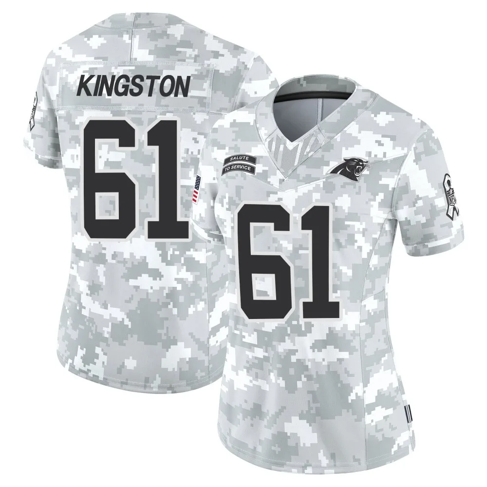 Women's Carolina Panthers Jarrett Kingston Nike 2024 Salute to Service Limited Arctic Camo Jersey Women's Carolina Panthers Jarrett Kingston Nike 2024 Salute to Service Limited Arctic Camo Jersey