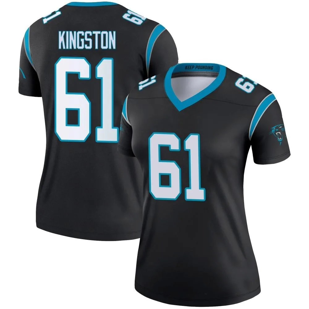 Women's Carolina Panthers Jarrett Kingston Nike Legend Black Jersey Women's Carolina Panthers Jarrett Kingston Nike Legend Black Jersey