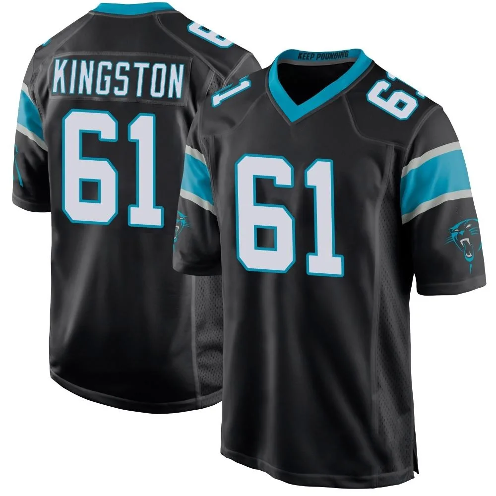 Youth Carolina Panthers Jarrett Kingston Nike Team Color Game Black Jersey Youth Carolina Panthers Jarrett Kingston Nike Team Color Game Black Jersey