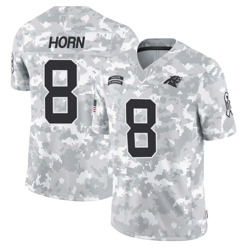 Men's Carolina Panthers Jaycee Horn Nike 2024 Salute to Service Limited Arctic Camo Jersey Men's Carolina Panthers Jaycee Horn Nike 2024 Salute to Service Limited Arctic Camo Jersey