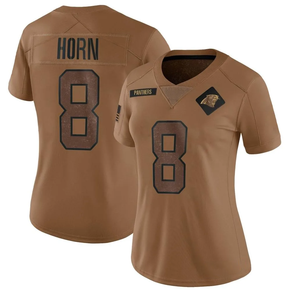 Women's Carolina Panthers Jaycee Horn Nike 2023 Salute To Service Limited Brown Jersey Women's Carolina Panthers Jaycee Horn Nike 2023 Salute To Service Limited Brown Jersey