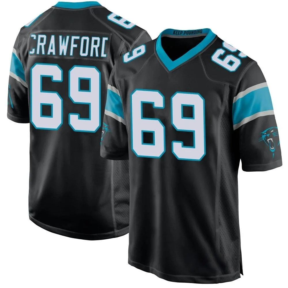 Youth Carolina Panthers Jeremiah Crawford Nike Team Color Game Black Jersey Youth Carolina Panthers Jeremiah Crawford Nike Team Color Game Black Jersey