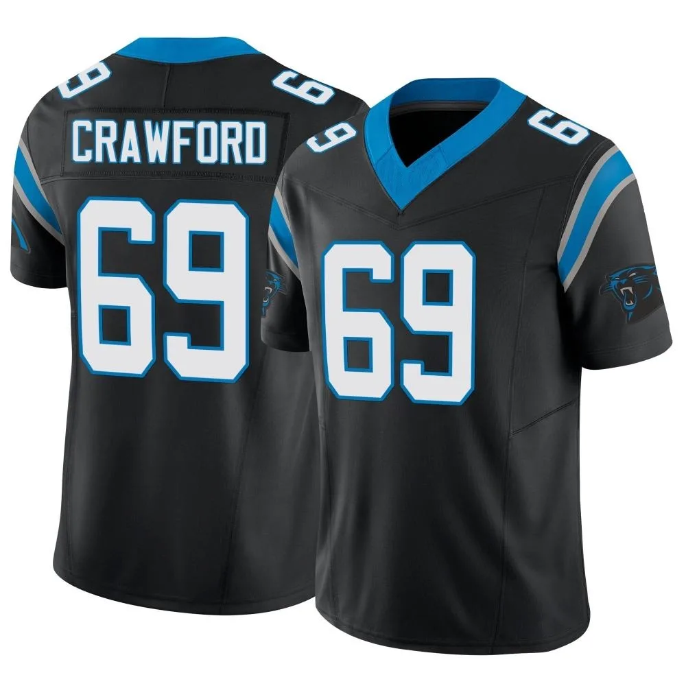 Youth Carolina Panthers Jeremiah Crawford Nike Vapor F.U.S.E. Limited Black Jersey Youth Carolina Panthers Jeremiah Crawford Nike Vapor F.U.S.E. Limited Black Jersey