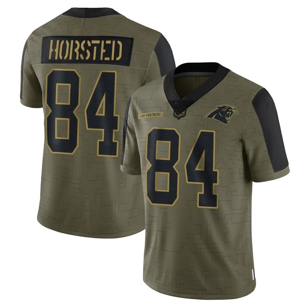 Men's Carolina Panthers Jesper Horsted Nike 2021 Salute To Service Limited Olive Jersey Men's Carolina Panthers Jesper Horsted Nike 2021 Salute To Service Limited Olive Jersey