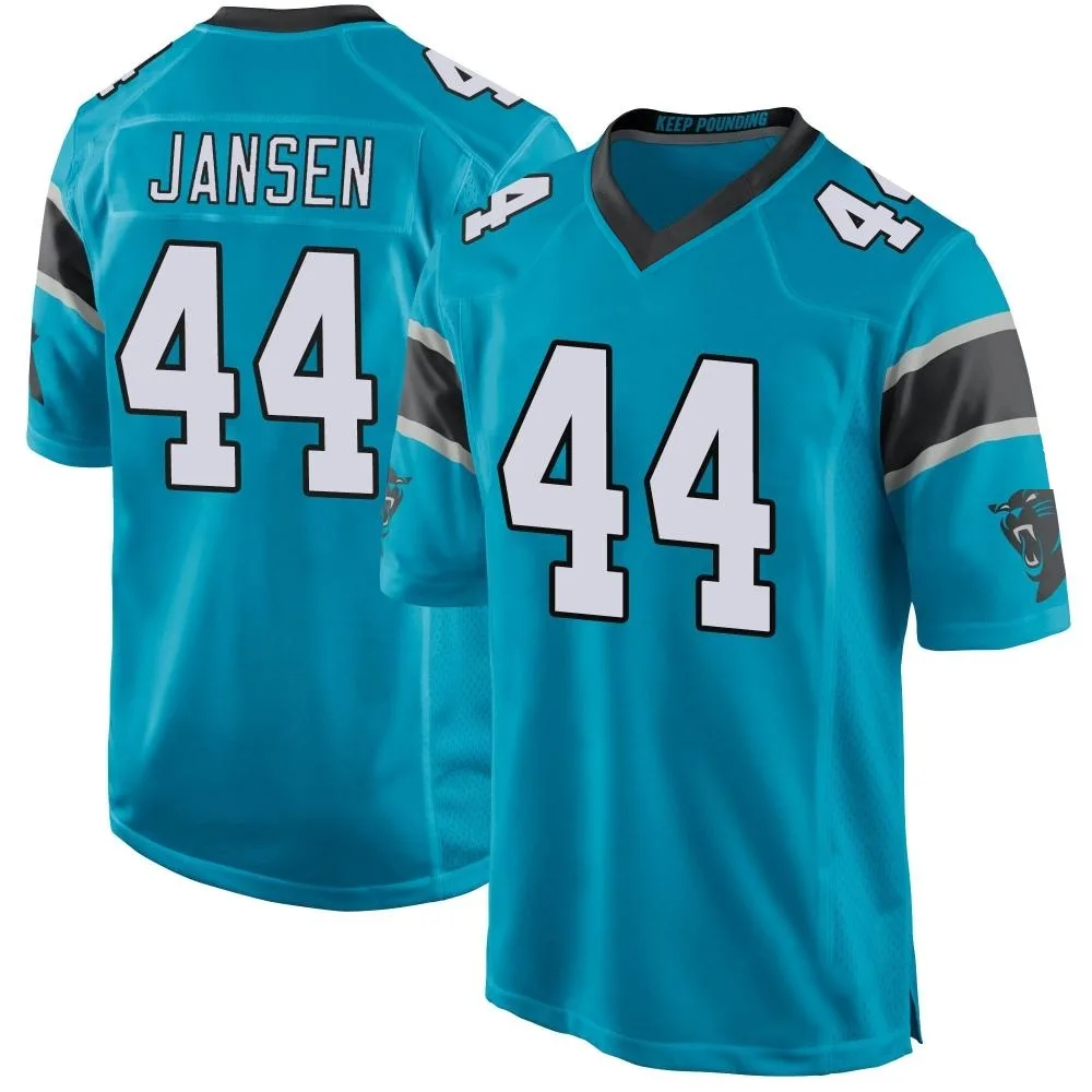 Men's Carolina Panthers Jj Jansen Nike Alternate Game Blue Jersey Men's Carolina Panthers Jj Jansen Nike Alternate Game Blue Jersey