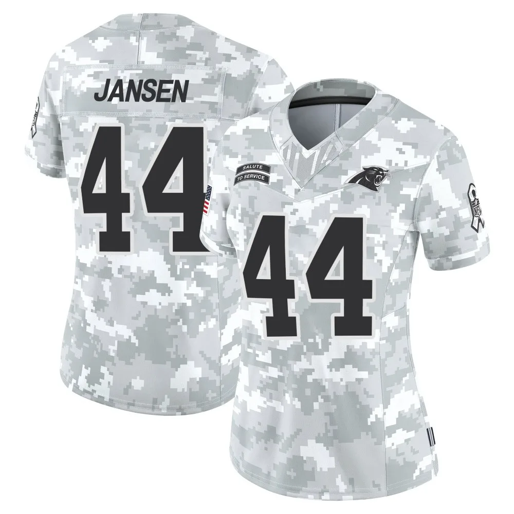 Women's Carolina Panthers Jj Jansen Nike 2024 Salute to Service Limited Arctic Camo Jersey Women's Carolina Panthers Jj Jansen Nike 2024 Salute to Service Limited Arctic Camo Jersey