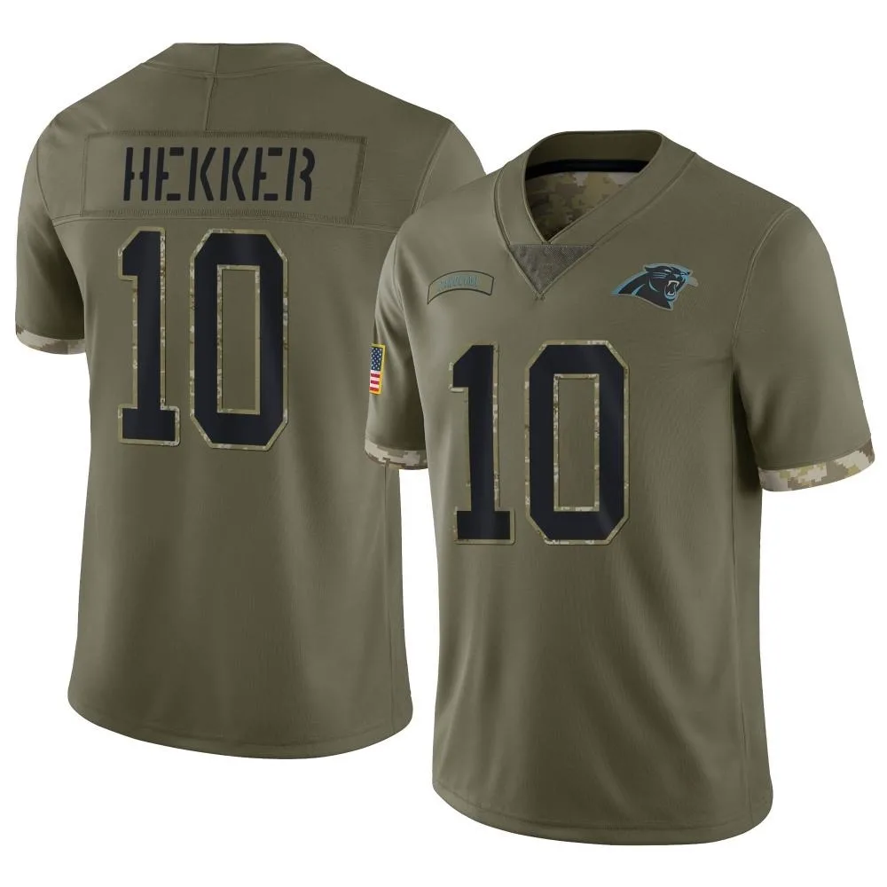 Men's Carolina Panthers Johnny Hekker Nike 2022 Salute To Service Limited Olive Jersey Men's Carolina Panthers Johnny Hekker Nike 2022 Salute To Service Limited Olive Jersey