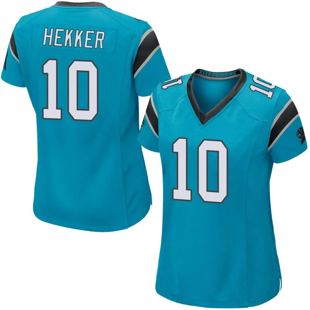 Women's Carolina Panthers Johnny Hekker Nike Alternate Game Blue Jersey Women's Carolina Panthers Johnny Hekker Nike Alternate Game Blue Jersey