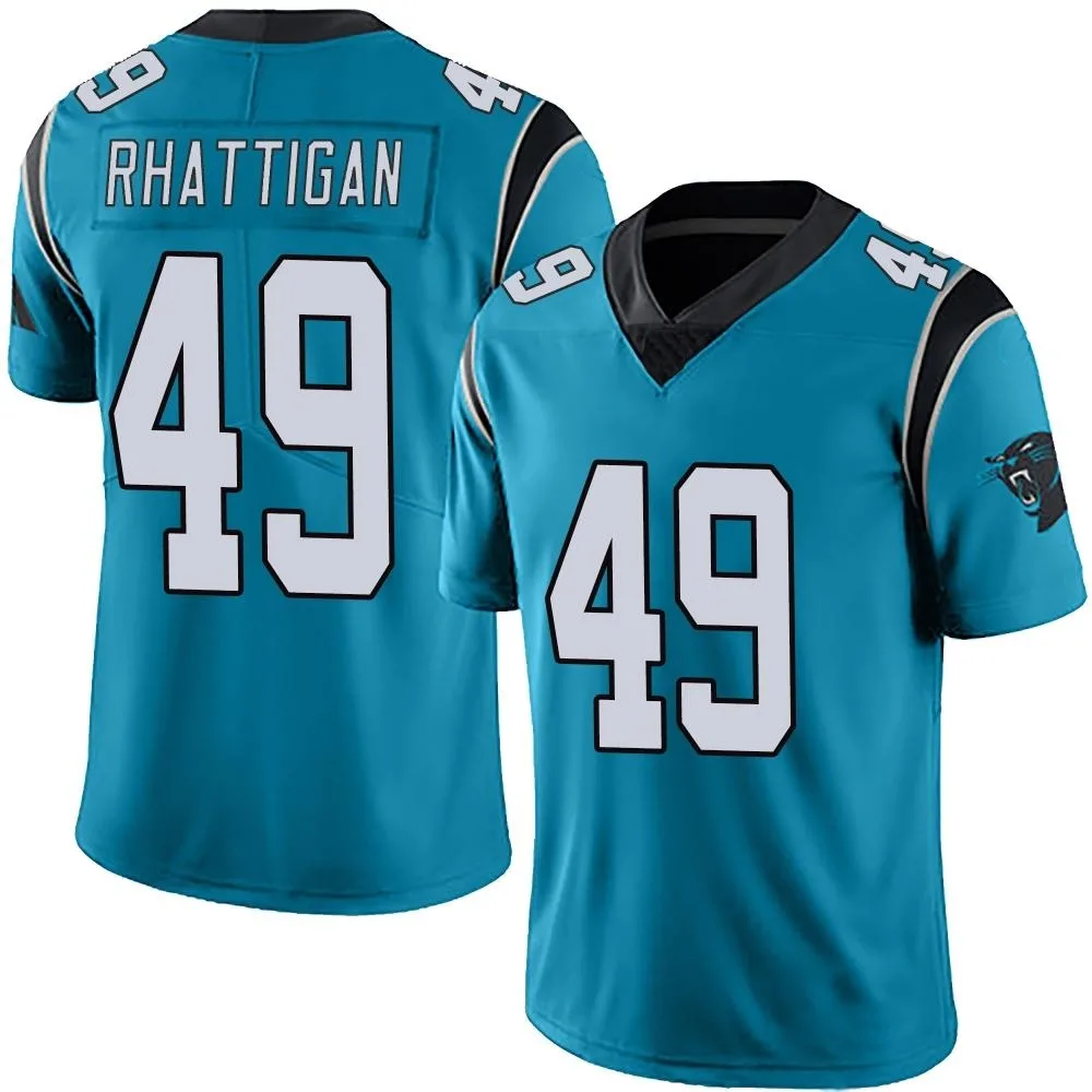 Men's Carolina Panthers Jon Rhattigan Nike Alternate Vapor Untouchable Limited Blue Jersey Men's Carolina Panthers Jon Rhattigan Nike Alternate Vapor Untouchable Limited Blue Jersey