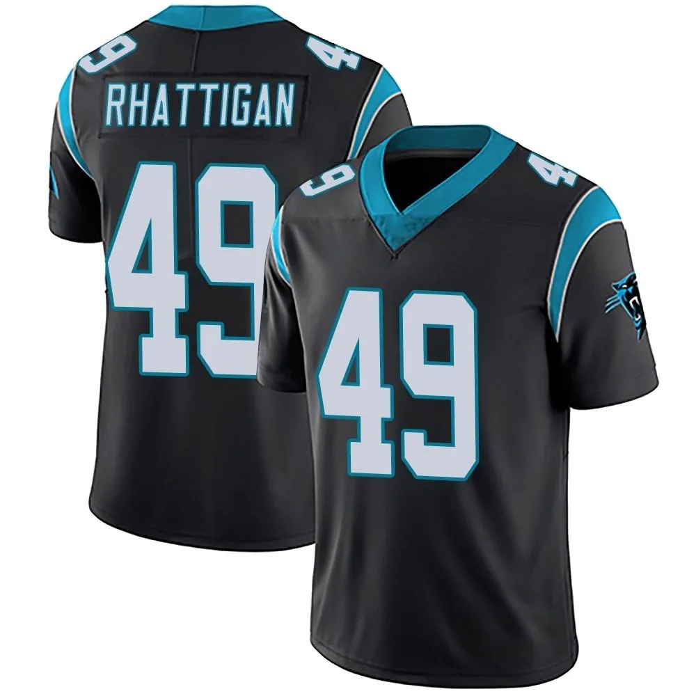 Men's Carolina Panthers Jon Rhattigan Nike Team Color Vapor Untouchable Limited Black Jersey Men's Carolina Panthers Jon Rhattigan Nike Team Color Vapor Untouchable Limited Black Jersey