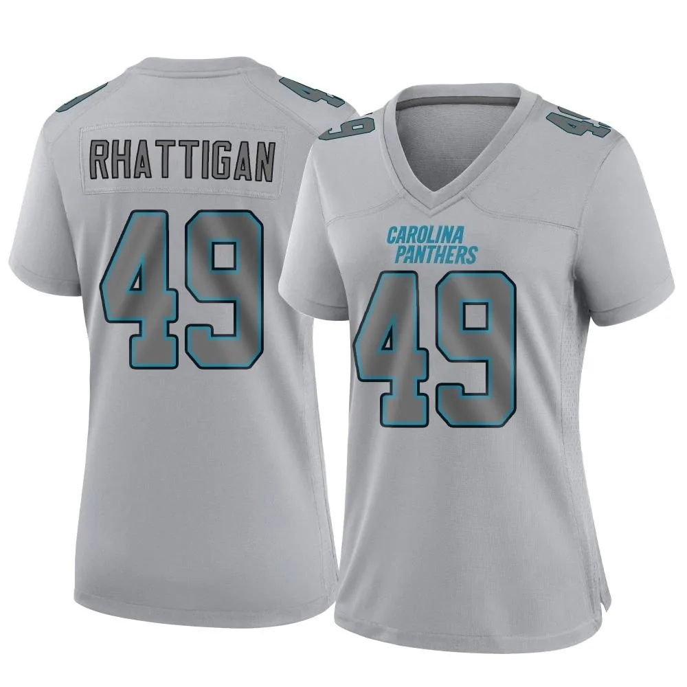 Women's Carolina Panthers Jon Rhattigan Nike Atmosphere Fashion Game Gray Jersey Women's Carolina Panthers Jon Rhattigan Nike Atmosphere Fashion Game Gray Jersey